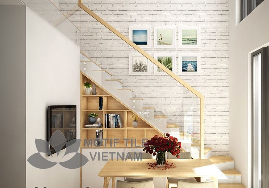 Gạch giả cổ ốp tường GC-03(Trắng) 6 Gạch giả cổ ốp tường