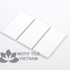 Gạch thẻ ốp tường subway trắng mờ 7.5x15cm SW75150V(Matte White)