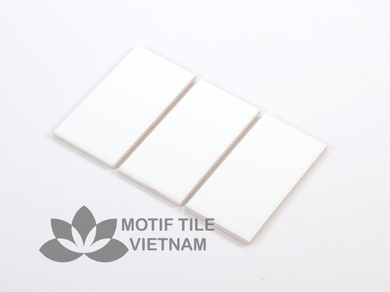 Gạch thẻ ốp tường subway trắng mờ 7.5x15cm SW75150V(Matte White) 3 Gạch thẻ ốp tường subway trắng mờ 7.5x15cm SW75150V(Matte White)
