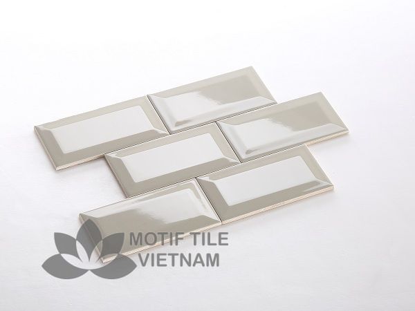Gạch thẻ ốp tường subway xám nhạt bóng vát 7.5x15cm SW75150V(Light Grey) 3 Gạch thẻ ốp tường subway xám nhạt bóng vát 7.5x15cm SW75150V(Licht Gray)
