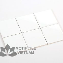 Gạch subway trắng bóng phẳng 10x10cm SW1010(White)