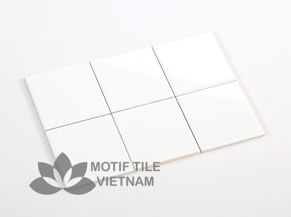 Gạch subway trắng bóng phẳng 10x10cm SW1010(White) 3 Gạch subway trắng bóng phẳng 10x10cm SW1010(White)