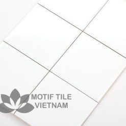 Gạch subway trắng bóng phẳng 10x10cm SW1010(White)