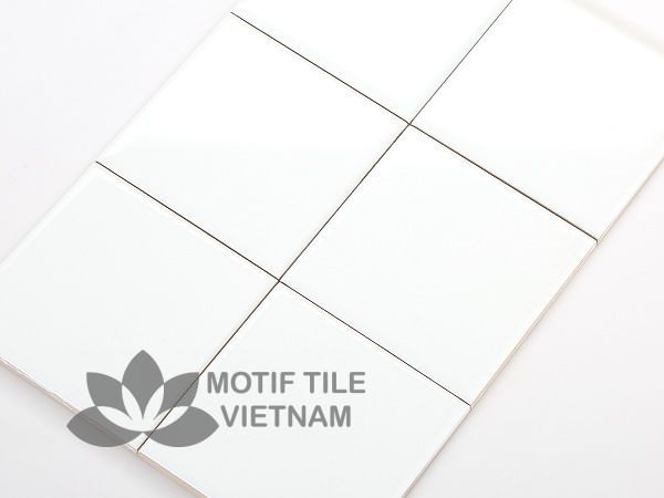 Gạch subway trắng bóng phẳng 10x10cm SW1010(White) 1 Gạch subway trắng bóng phẳng 10x10cm SW1010(White)