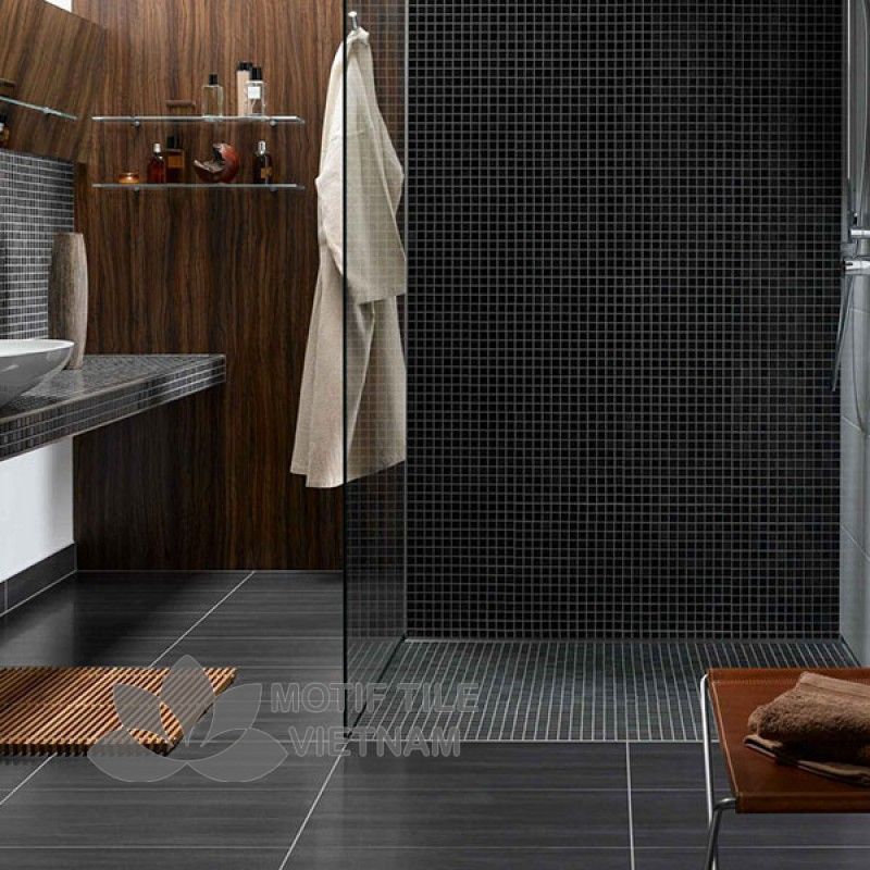 Gạch mosaic thủy tinh 25x25x4mm MT-MH 2525 4 Gạch mosaic MT-MH 2525 óp tường nhà tắm