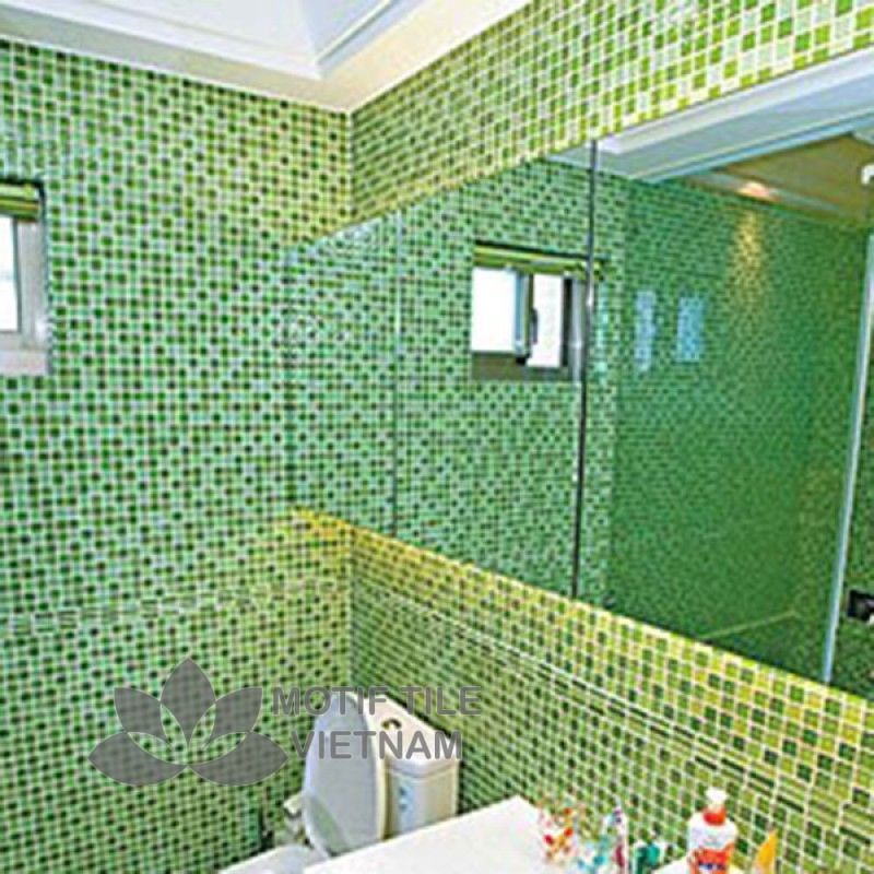 Gạch mosaic thủy tinh 25x25x4mm MT-MH 2589 4 Gạch mosaic MT-MH 2589 ốp tường trang trí nhà tắm