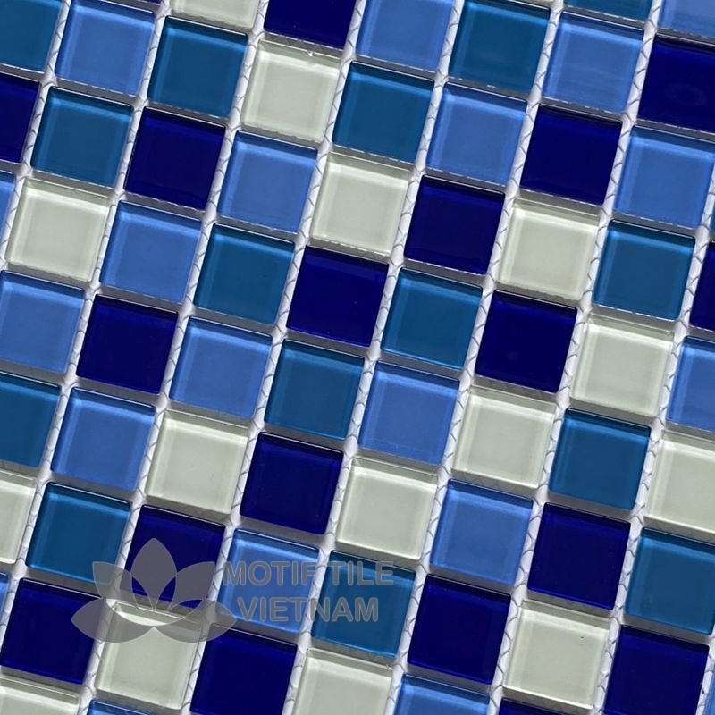 Gạch mosaic thủy tinh 25x25x4mm MT-MH 2516 3 Gạch mosaic thủy tinh 25x25x4mm MT-MH 2516