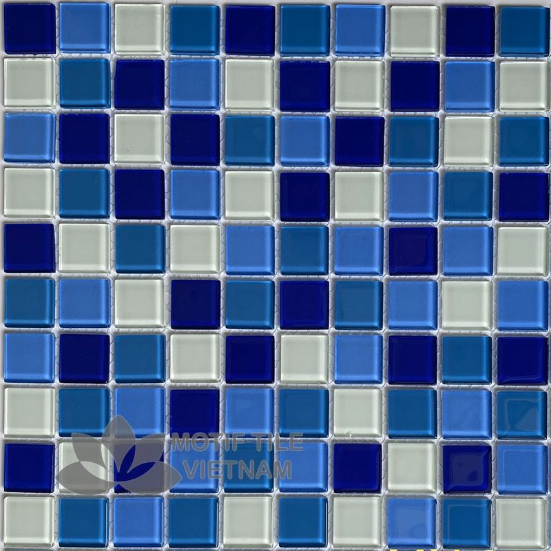 Gạch mosaic thủy tinh 25x25x4mm MT-MH 2516 1 Gạch mosaic thủy tinh 25x25x4mm MT-MH 2516