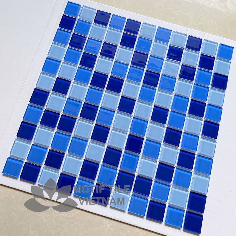 Gạch mosaic thủy tinh 25x25x4mm MT-MH 2518 2 Gạch mosaic thủy tinh 25x25x4mm MT-MH 2518