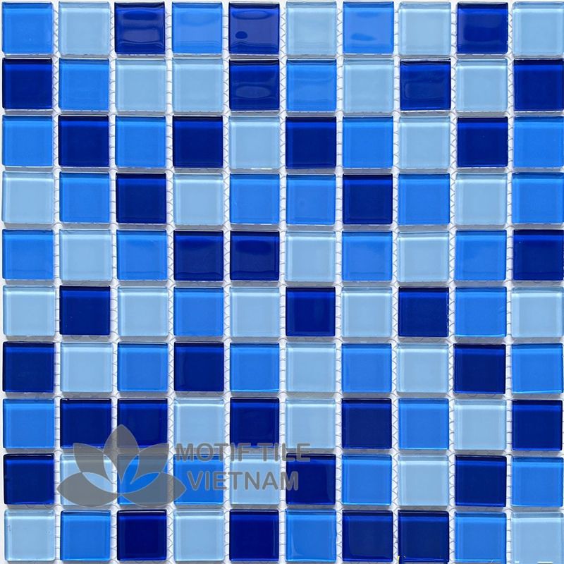 Gạch mosaic thủy tinh 25x25x4mm MT-MH 2518 1 Gạch mosaic thủy tinh 25x25x4mm MT-MH 2518
