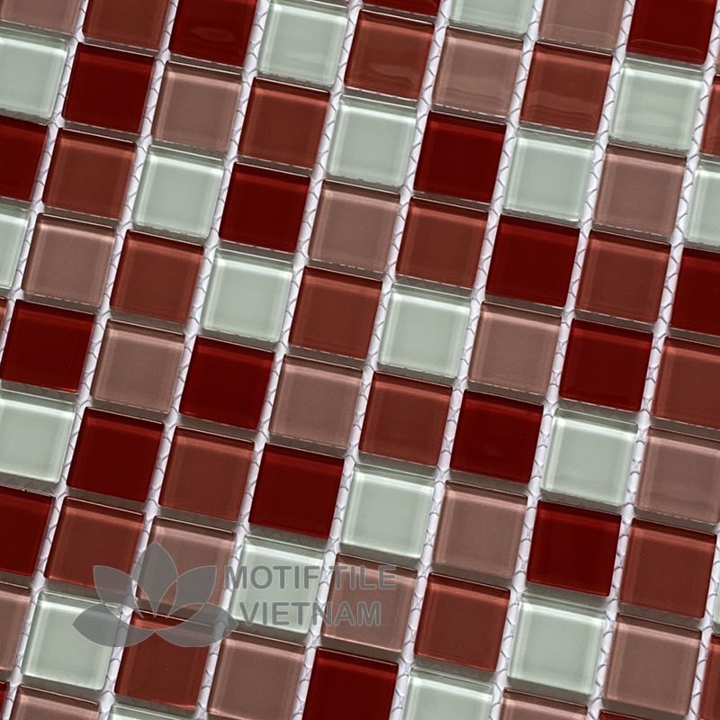 Gạch mosaic thủy tinh 25x25x4mm MT-MH 2588 3 Gạch mosaic thủy tinh 25x25x4mm MT-MH 2588