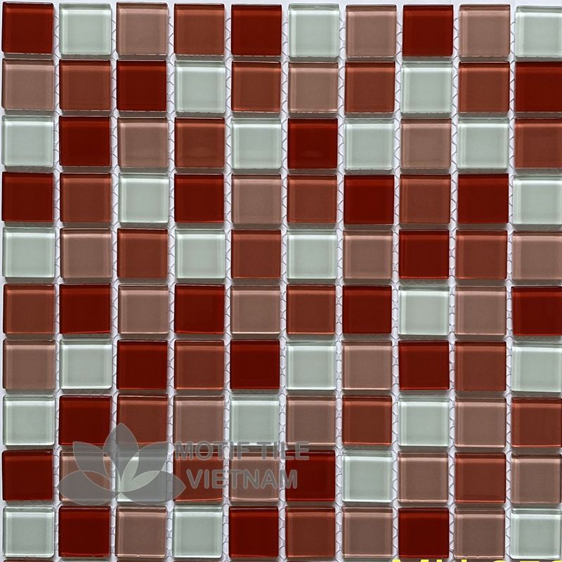 Gạch mosaic thủy tinh 25x25x4mm MT-MH 2588 1 Gạch mosaic thủy tinh 25x25x4mm MT-MH 2588