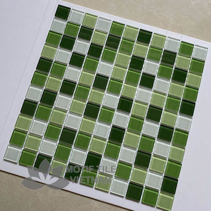 Gạch mosaic thủy tinh 25x25x4mm MT-MH 2589 2 Gạch mosaic thủy tinh 25x25x4mm MT-MH 2589