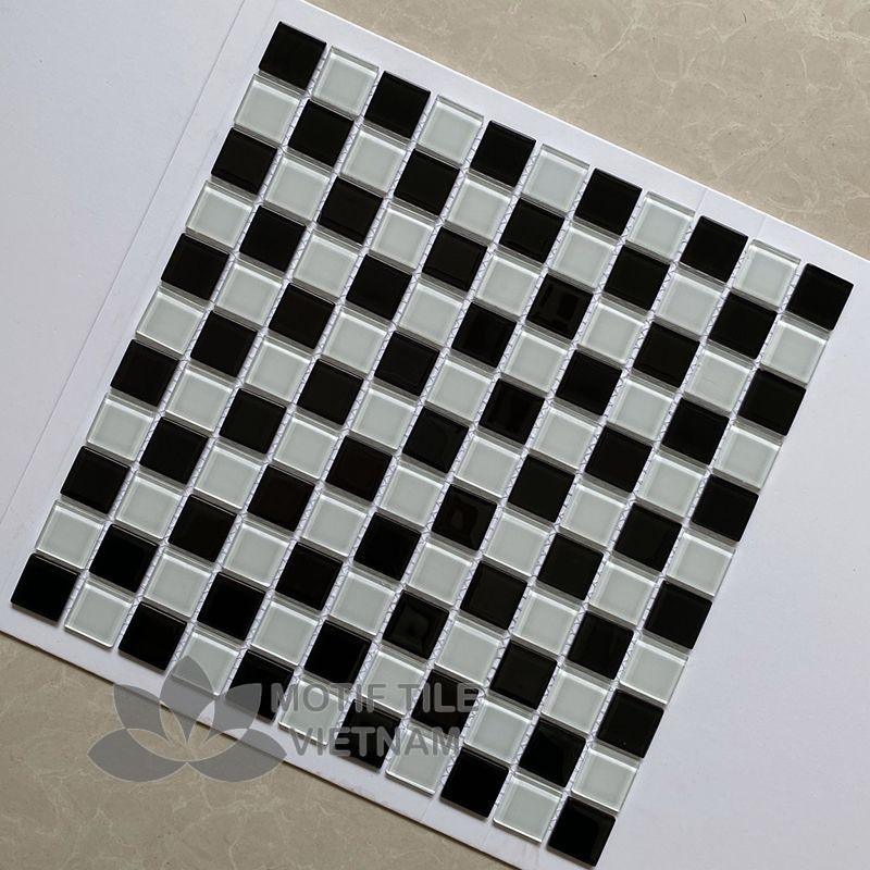Gạch mosaic thủy tinh 25x25x4mm MT-MH 2592 2 Gạch mosaic thủy tinh 25x25x4mm MT-MH 2592