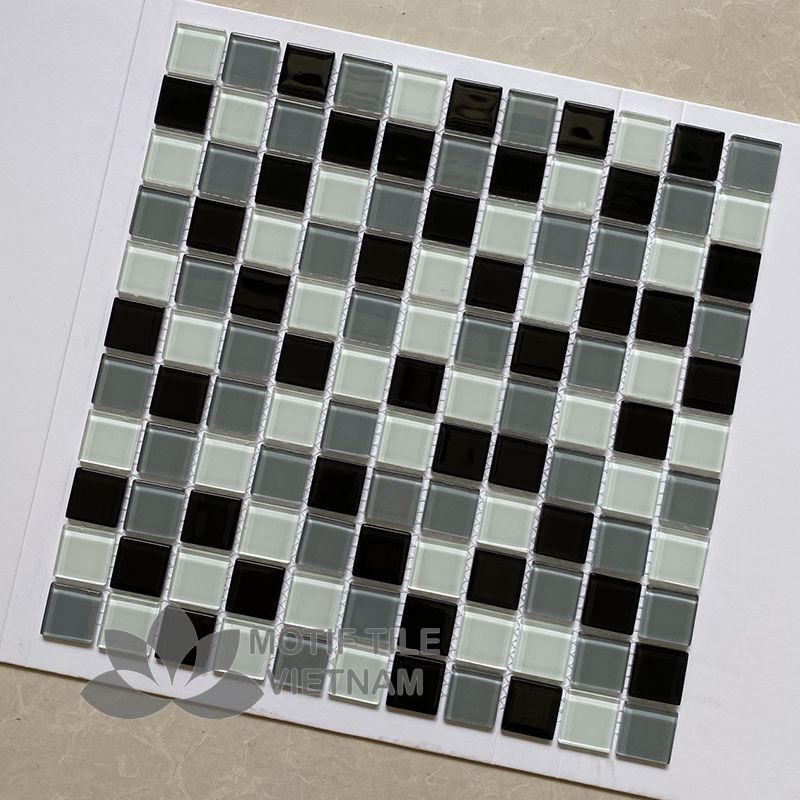 Gạch mosaic thủy tinh 25x25x4mm MT-MH 2596 2 Gạch mosaic thủy tinh 25x25x4mm MT-MH 2596