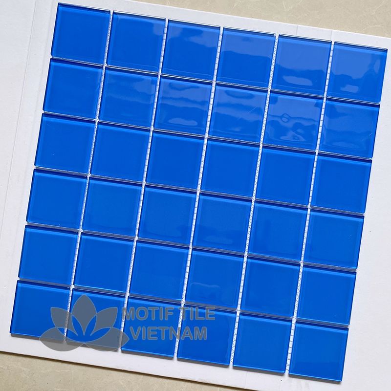 Gạch mosaic thủy tinh 48x48x4mm MT-MH 4802 2 Gạch mosaic thủy tinh 48x48x4mm MT-MH 4802