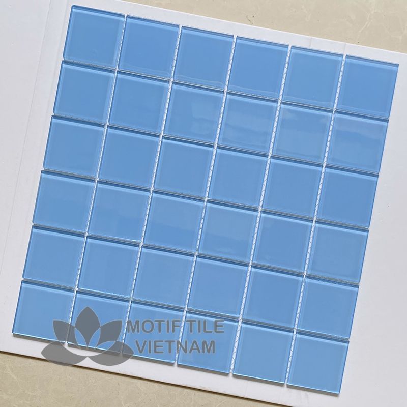 Gạch mosaic thủy tinh 48x48x4mm MT-MH 4804 2 Gạch mosaic thủy tinh 48x48x4mm MT-MH 4804
