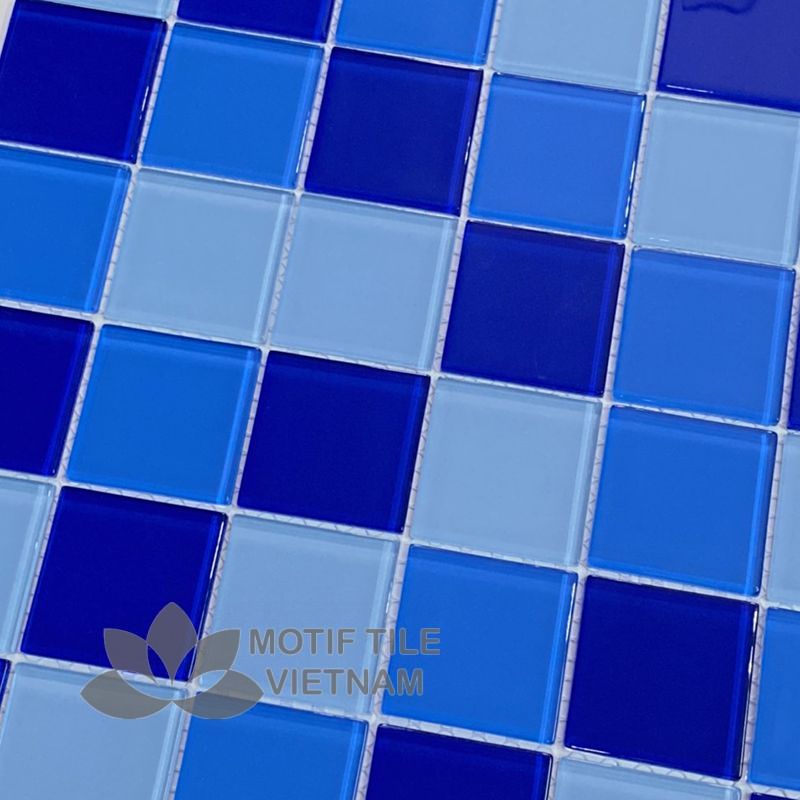 Gạch mosaic thủy tinh 48x48x4mm MT-MH 4818 3 Gạch mosaic thủy tinh 48x48x4mm MT-MH 4818