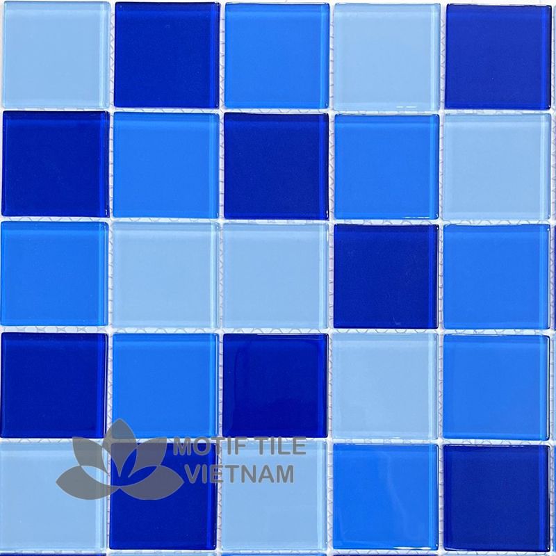 Gạch mosaic thủy tinh 48x48x4mm MT-MH 4818 1 Gạch mosaic thủy tinh 48x48x4mm MT-MH 4818
