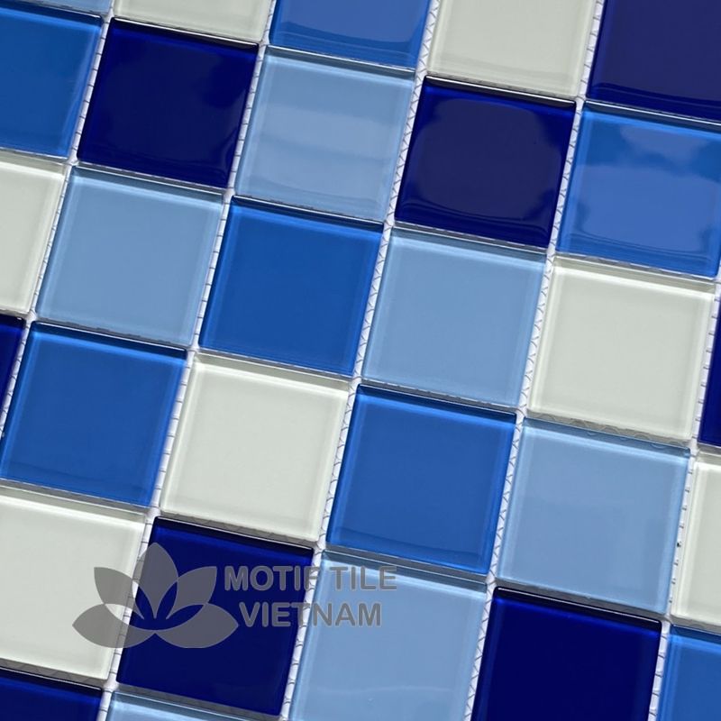 Gạch mosaic thủy tinh 48x48x4mm MT-MH 4819 2 Gạch mosaic thủy tinh 48x48x4mm MT-MH 4819