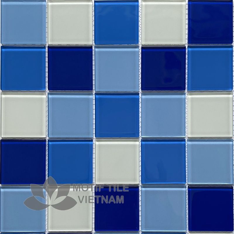 Gạch mosaic thủy tinh 48x48x4mm MT-MH 4819 1 Gạch mosaic thủy tinh 48x48x4mm MT-MH 4819