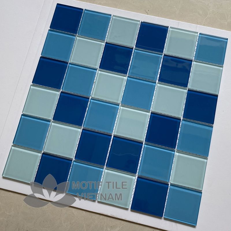 Gạch mosaic thủy tinh 48x48x4mm MT-MH 4821 2 Gạch mosaic thủy tinh 48x48x4mm MT-MH 4821
