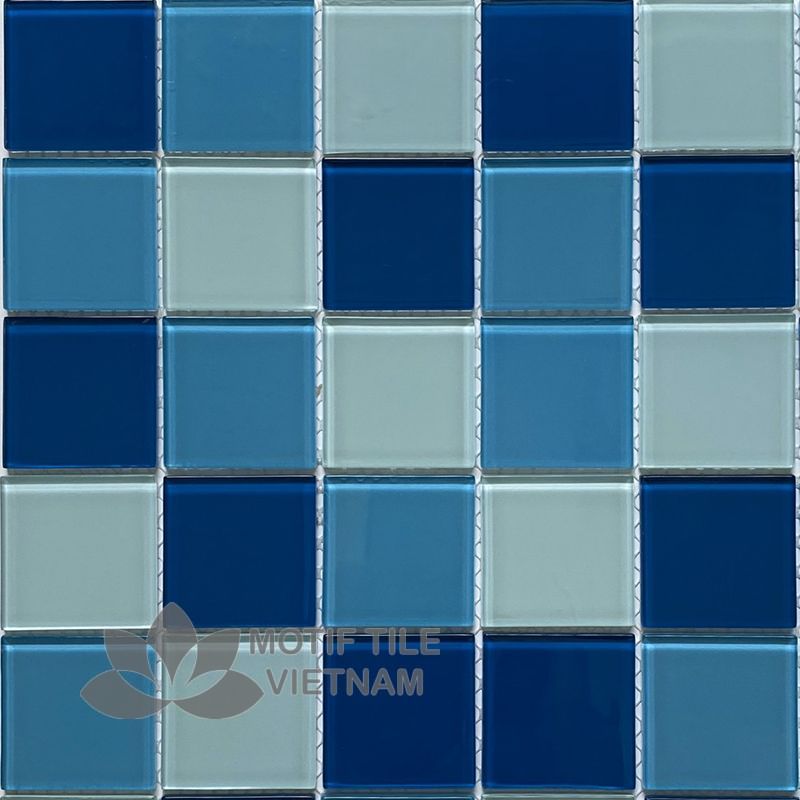 Gạch mosaic thủy tinh 48x48x4mm MT-MH 4821 1 Gạch mosaic thủy tinh 48x48x4mm MT-MH 4821