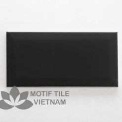 Gạch thẻ subway đen mờ vát 10x20cm SW1020V(Black)