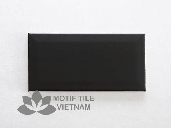Gạch thẻ subway đen mờ vát 10x20cm SW1020V(Black) 3 Gạch thẻ subway đen mờ vát 10x20cm SW1020V(Black)