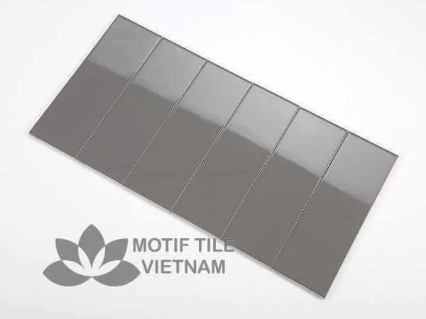 Gạch subway xám đậm bóng phẳng 10x30cm SW1030(Dark grey) 3 Gạch subway xám đậm bóng phẳng 10x30cm SW1030(Dark grey)