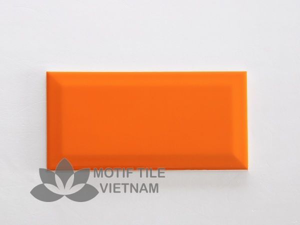 Gạch thẻ subway cam bóng vát 10x20cm SW1020V(Orange) 2 Gạch thẻ subway cam bóng vát 10x20cm SW1020V(Orange)