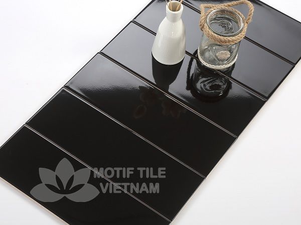 Gạch subway đen bóng phẳng 10x30cm SW1030V(Black) 1 Gạch subway đen bóng phẳng 10x30cm SW1030V(Black)