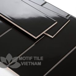 Gạch subway đen bóng phẳng 10x30cm SW1030V(Black) 7 Gạch subway đen bóng phẳng 10x30cm SW1030V(Black)