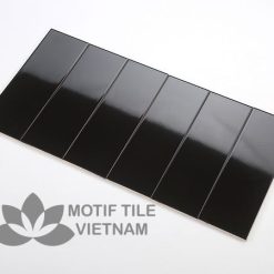 Gạch subway đen bóng phẳng 10x30cm SW1030V(Black)