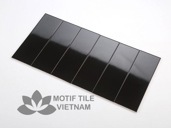 Gạch subway đen bóng phẳng 10x30cm SW1030V(Black) 3 Gạch subway đen bóng phẳng 10x30cm SW1030V(Black)