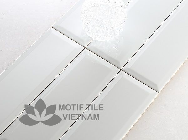 Gạch subway trắng bóng vát 10x30cm SW1030V(White) 3 Gạch subway trắng bóng vát 10x30cm SW1030V(White) - Hình ảnh 3