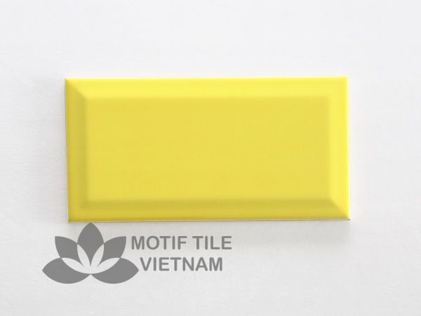 Gạch thẻ subway vàng bóng vát 10x20cm SW1020V(Yellow) 3 Gạch thẻ subway vàng bóng vát 10x20cm SW1020V(yellow)