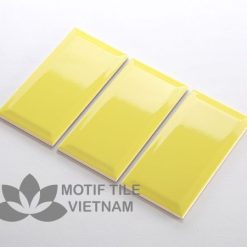 Gạch thẻ subway vàng bóng vát 10x20cm SW1020V(Yellow) 5 Gạch thẻ subway vàng bóng vát 10x20cm SW1020V(yellow)