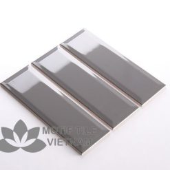 Gạch subway xám đậm bóng vát 10x30cm SW1030V(Dark grey)