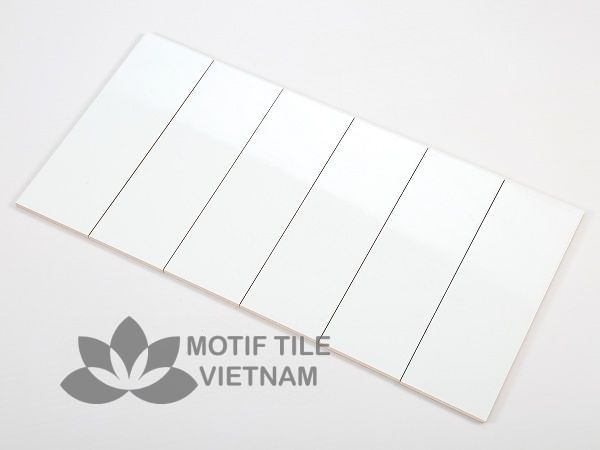 Gạch subway trắng mờ phẳng 10x30cm SW1030(White) 3 Gạch subway trắng mờ phẳng 10x30cm SW1030(White)
