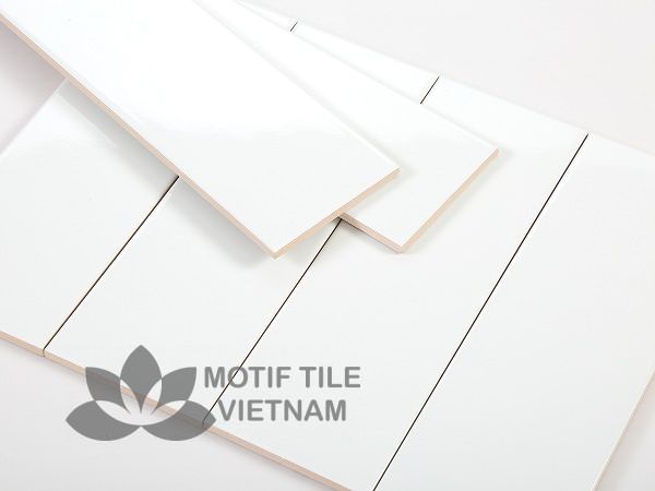 Gạch subway trắng mờ phẳng 10x30cm SW1030(White) 4 Gạch subway trắng mờ phẳng 10x30cm SW1030(White)