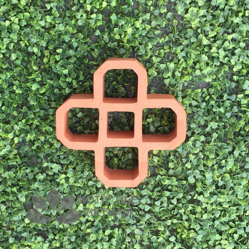 Gạch bông gió đất nung | Gạch hoa mai MT-T04 2 Gạch bông gió đất nung | Gạch hoa mai MT-T04