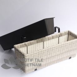 Chậu cây nhựa đan treo ban công MT-P002 17 Chậu nhựa đan treo ban công MT-P002