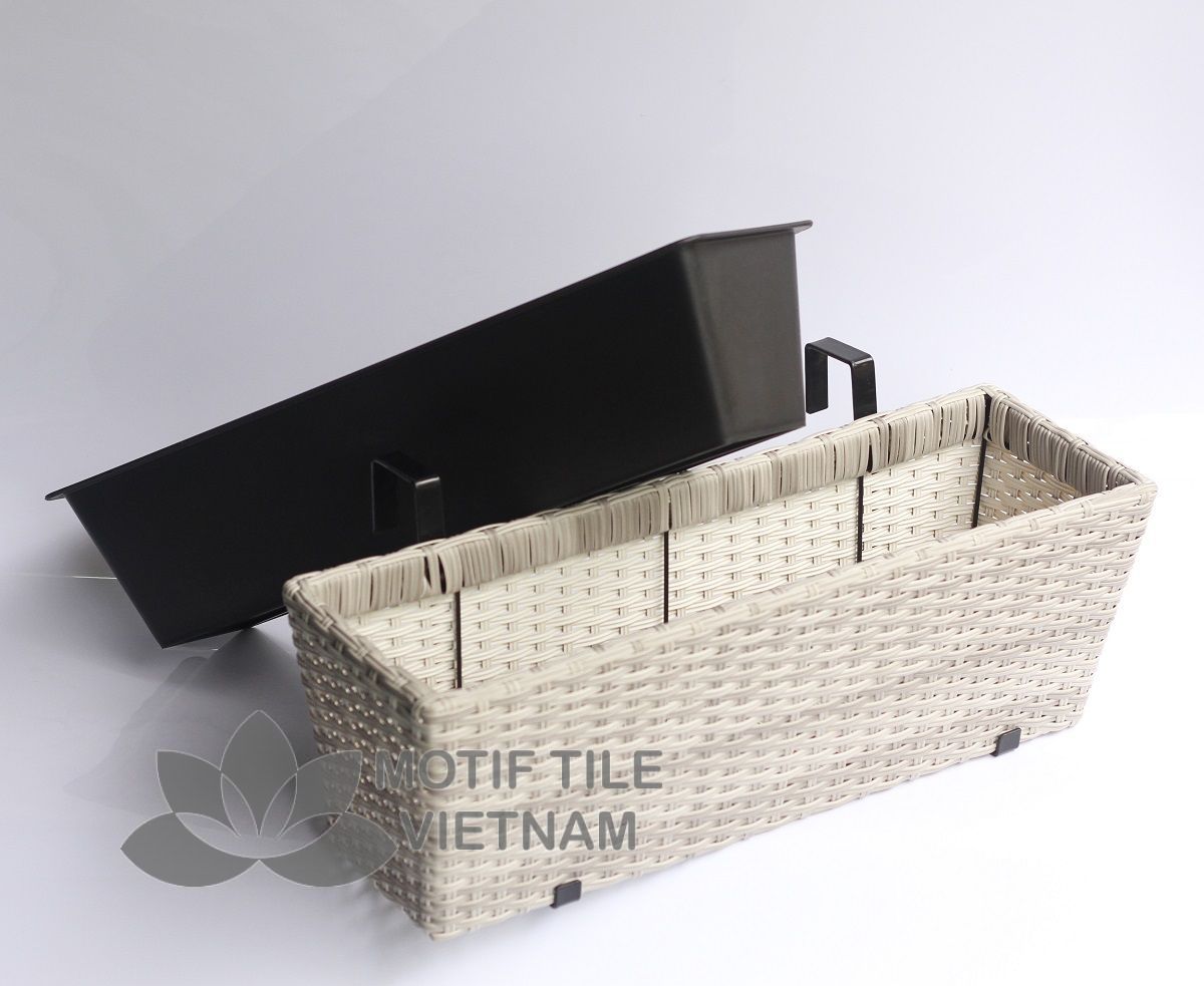 Chậu cây nhựa đan treo ban công MT-P002 8 Chậu nhựa đan treo ban công MT-P002