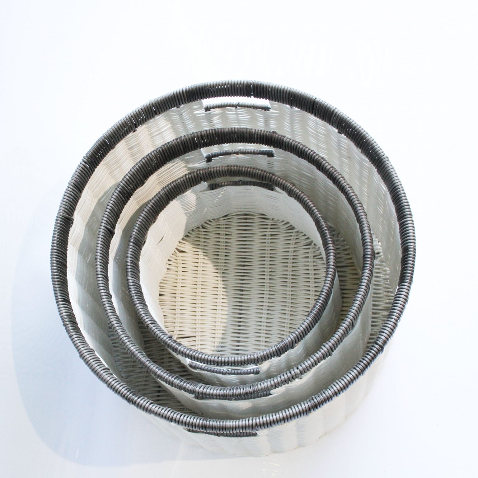 Set 03 giỏ đựng quần áo giỏ trang trí mây nhựa đan