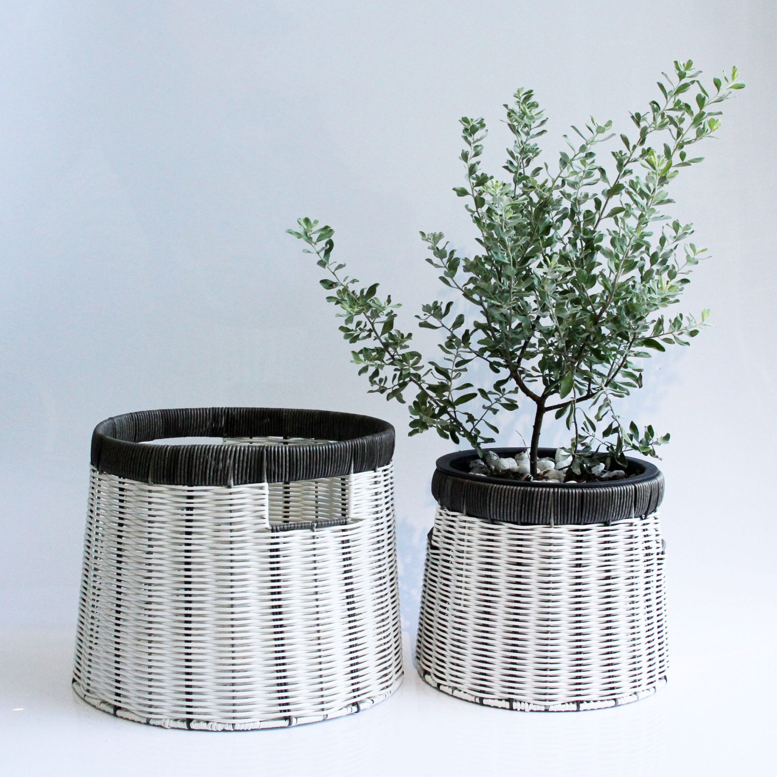 Set 03 giỏ đựng quần áo giỏ trang trí mây nhựa đan