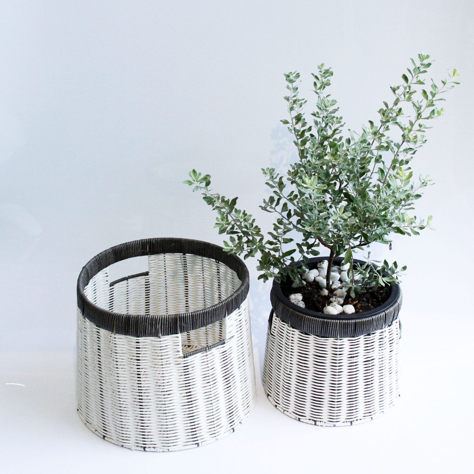 Set 03 giỏ đựng quần áo giỏ trang trí mây nhựa đan