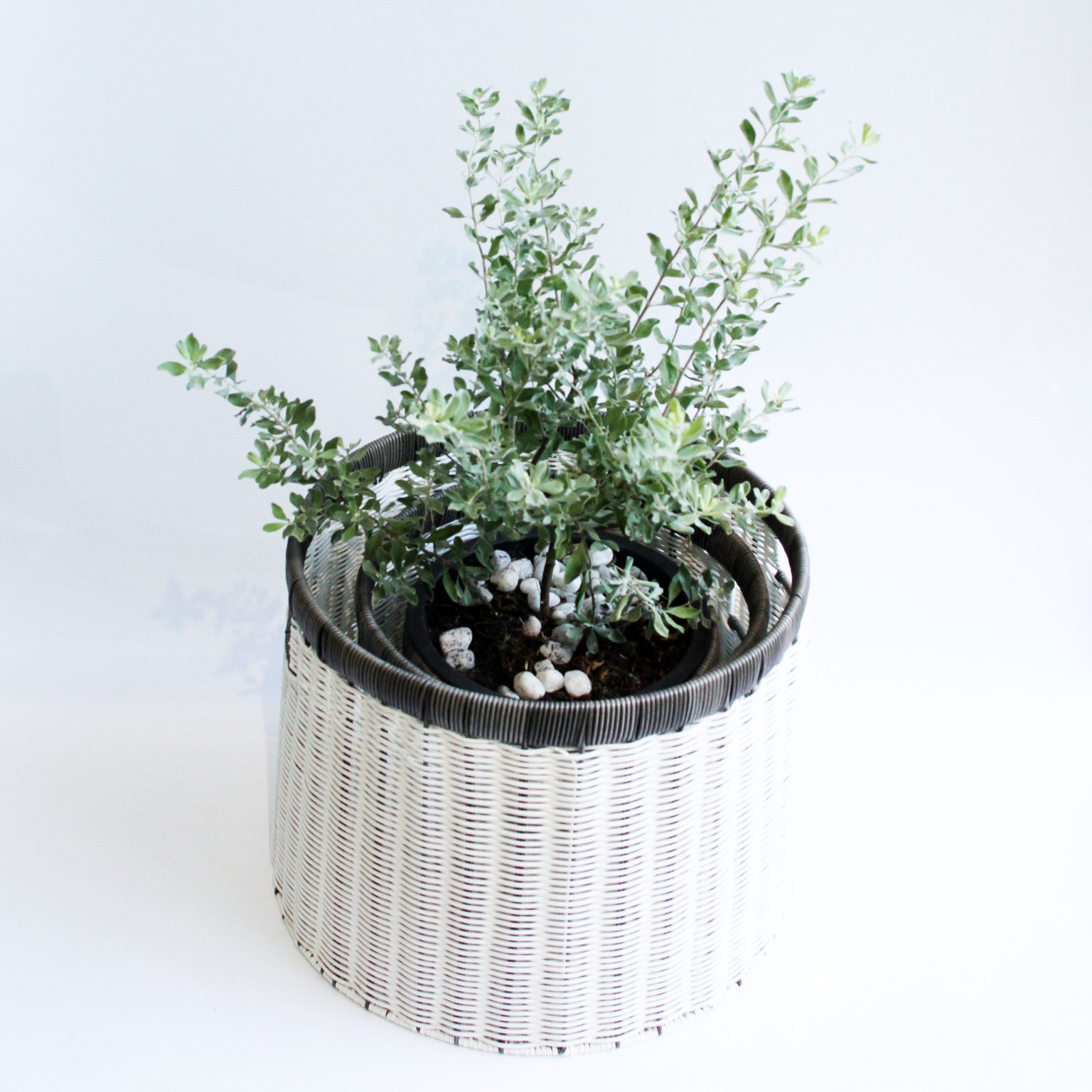 Set 03 giỏ đựng quần áo giỏ trang trí mây nhựa đan