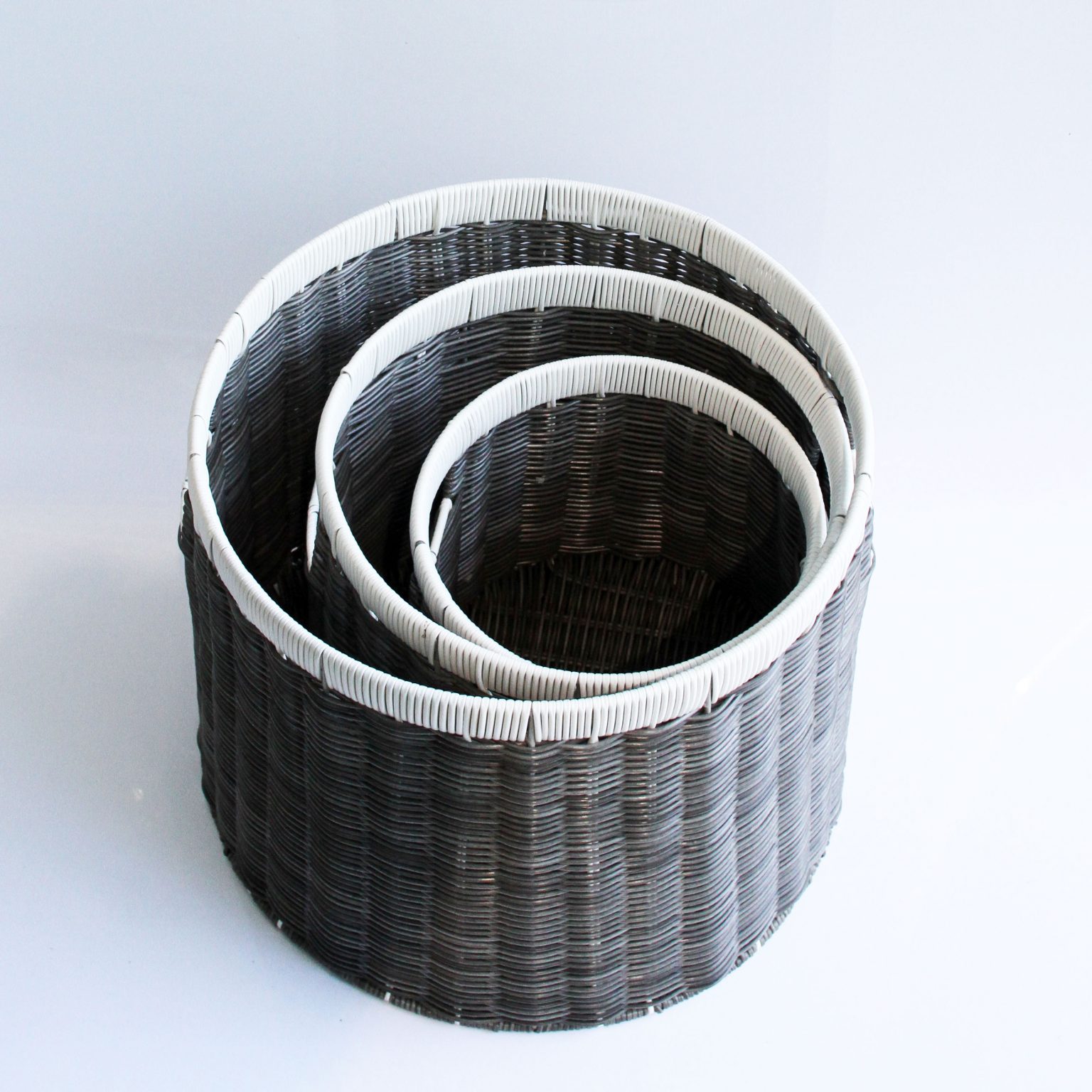 Set 03 giỏ đựng quần áo giỏ trang trí mây nhựa đan