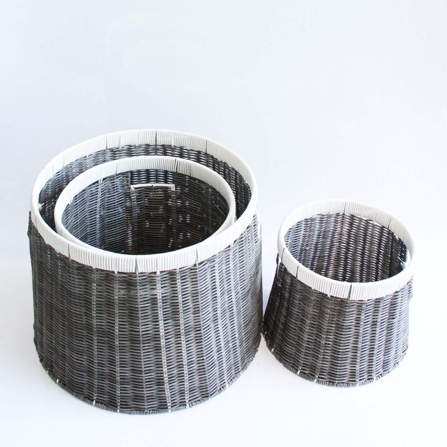 Set 03 giỏ đựng quần áo giỏ trang trí mây nhựa đan